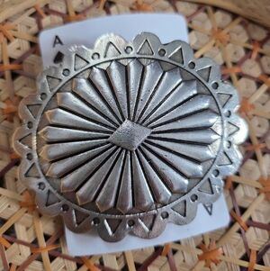 Silver Western Concho Barrette